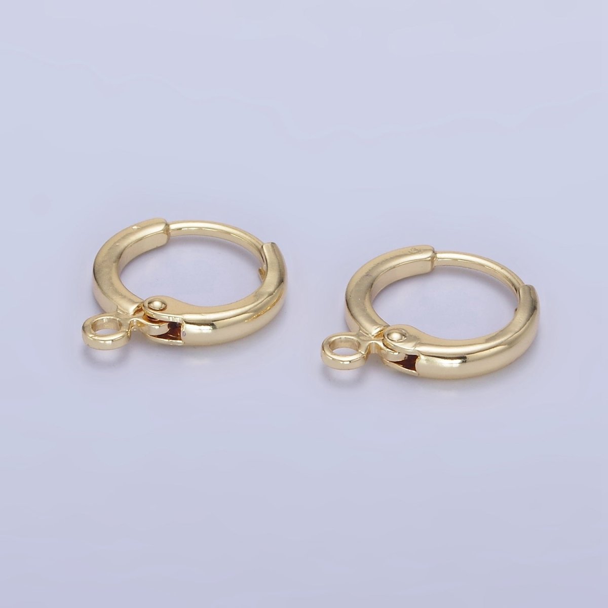 14K Gold Filled 12mm Cartilage Huggie Earring Findings in Gold & Silver | K014 Z723