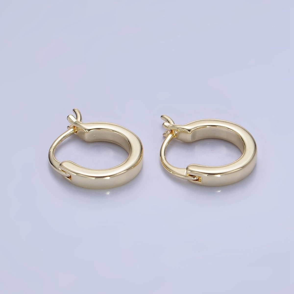 14K Gold Filled 12mm Cartilage Latch Hoop Earrings in Gold & Silver | AB1358 AB1359