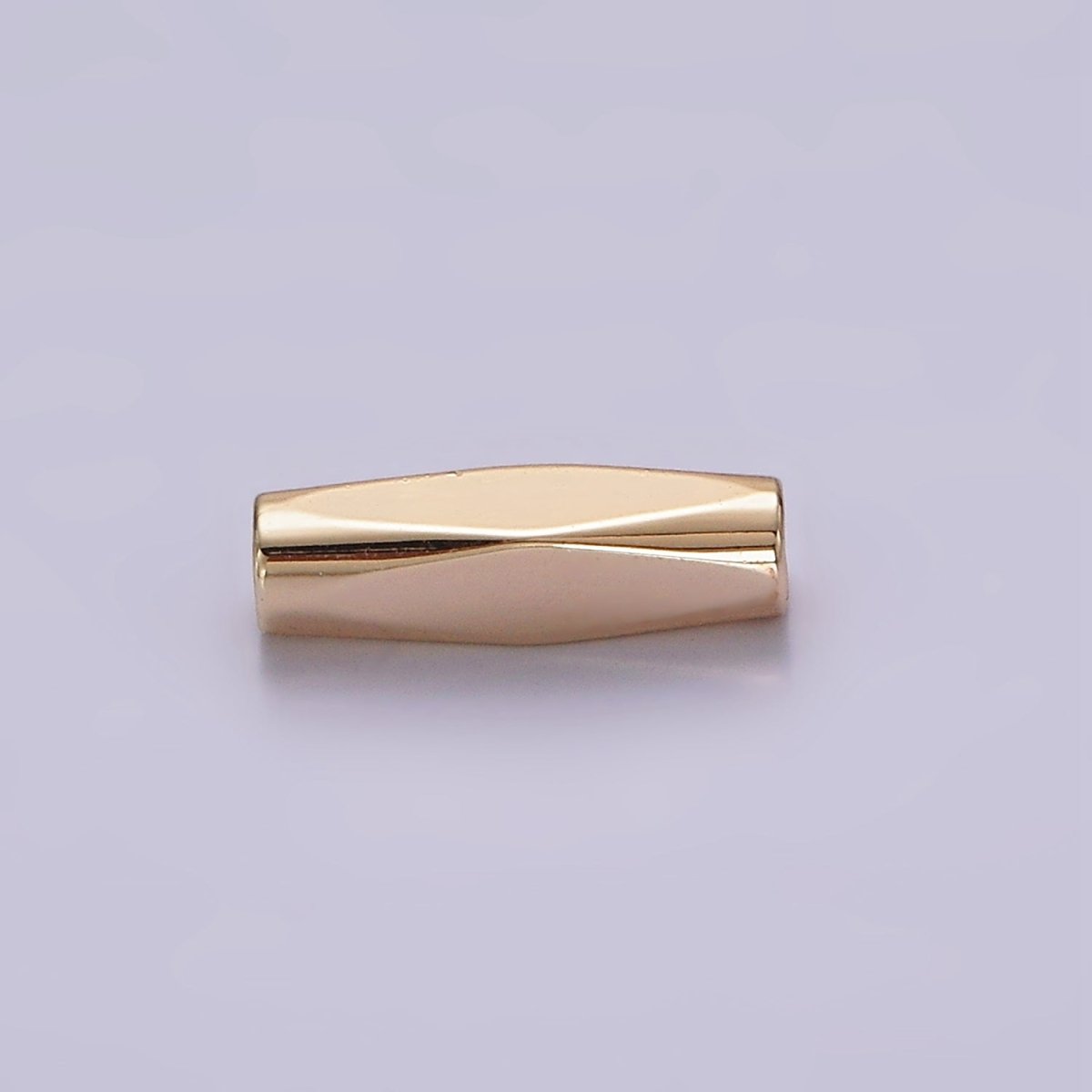 14K Gold Filled 12mm Edged Linear Minimalist Bead | B873 - DLUXCA