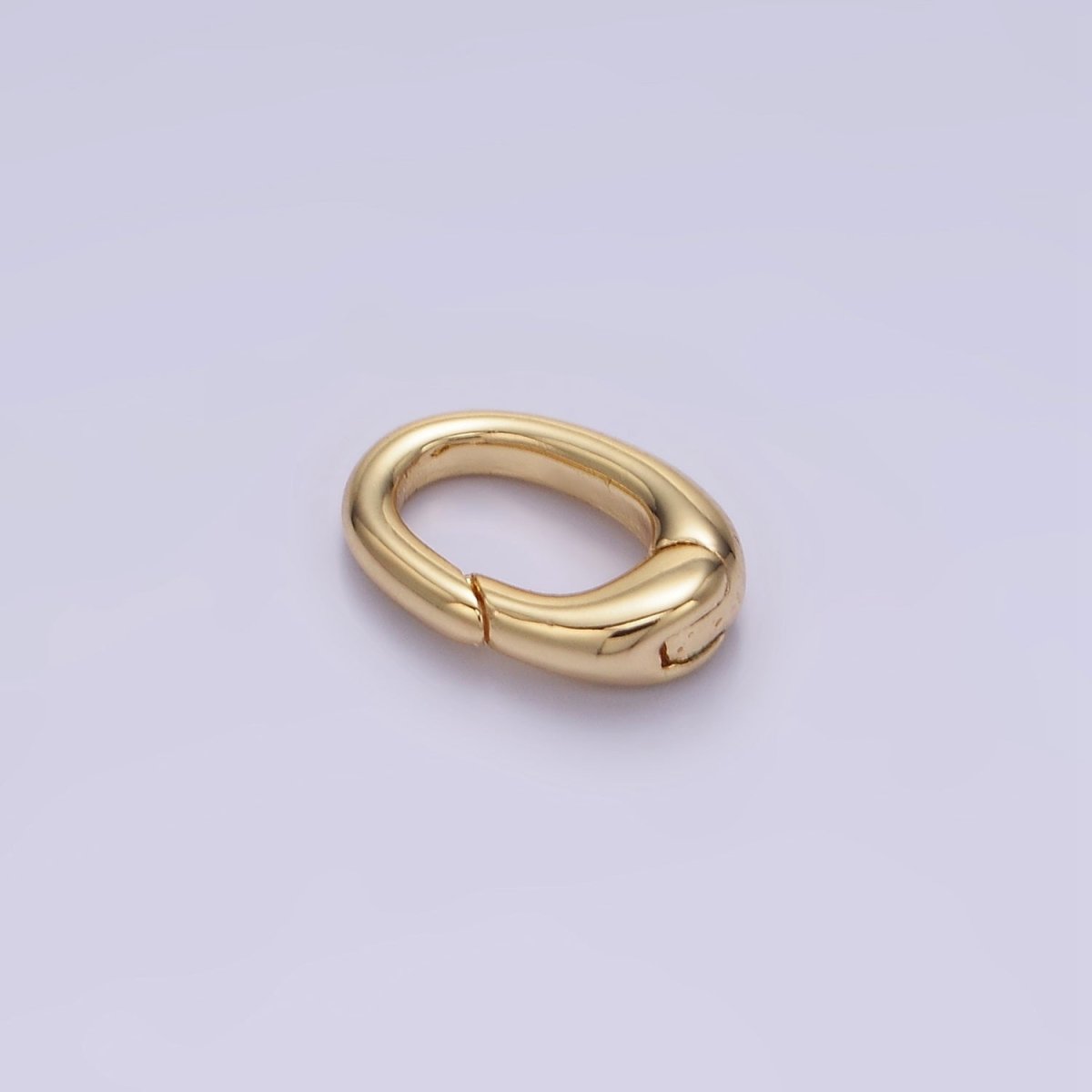 14K Gold Filled 12mm Oval Push Gate Clasps Charm Holder Enhancer Findings | Z725 - DLUXCA