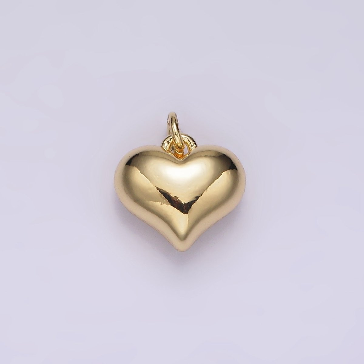 14K Gold Filled 12mm Puffed Minimalist Heart Charm | AG440 - DLUXCA