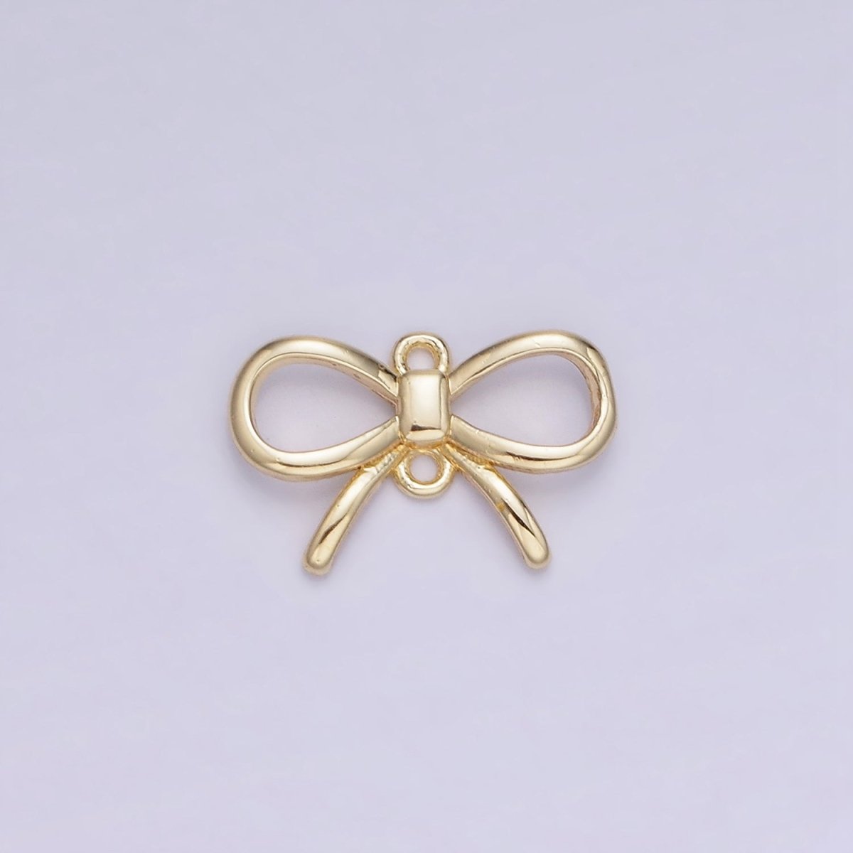 14K Gold Filled 12mm Ribbon Bow Minimalist Connector | G292 - DLUXCA