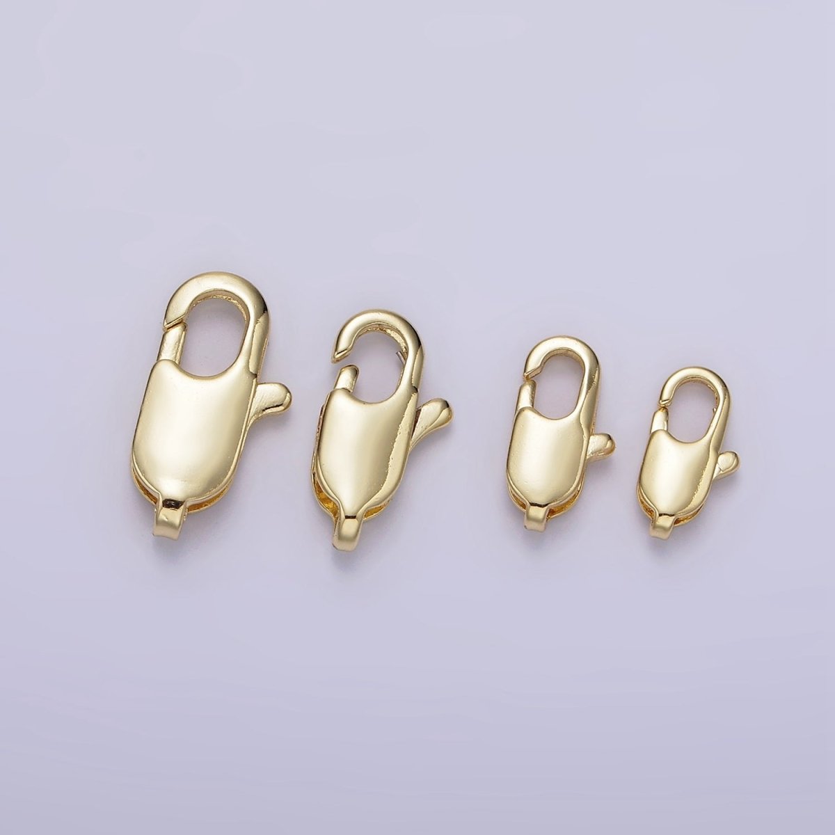 14K Gold Filled 13.5mm, 12mm, 10mm, 9mm Lobster Claw Clasps Closure Jewelry Findings Supply | Z-525 - Z-528