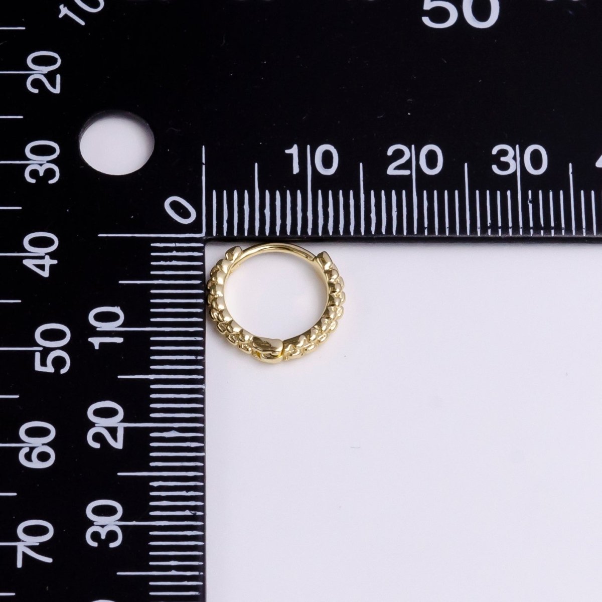14K Gold Filled 13mm Bubble Ball Cartilage Huggie Earrings | AE577 - DLUXCA