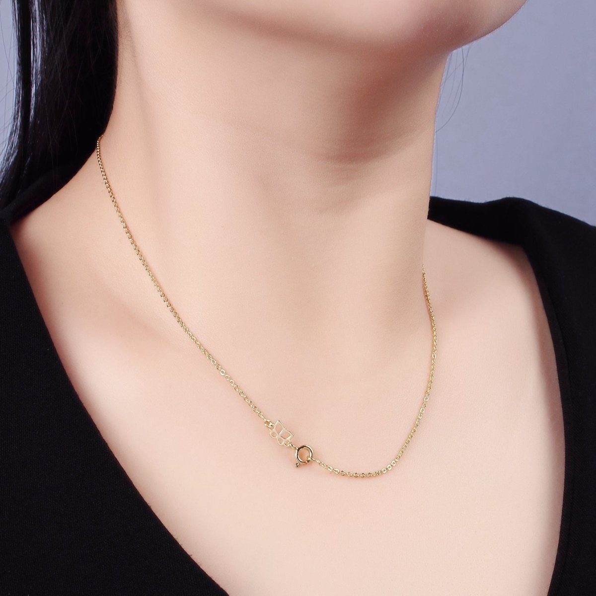 14K Gold Filled 1.3mm Cable Chain 18 Inch Necklace | WA-2494 - DLUXCA