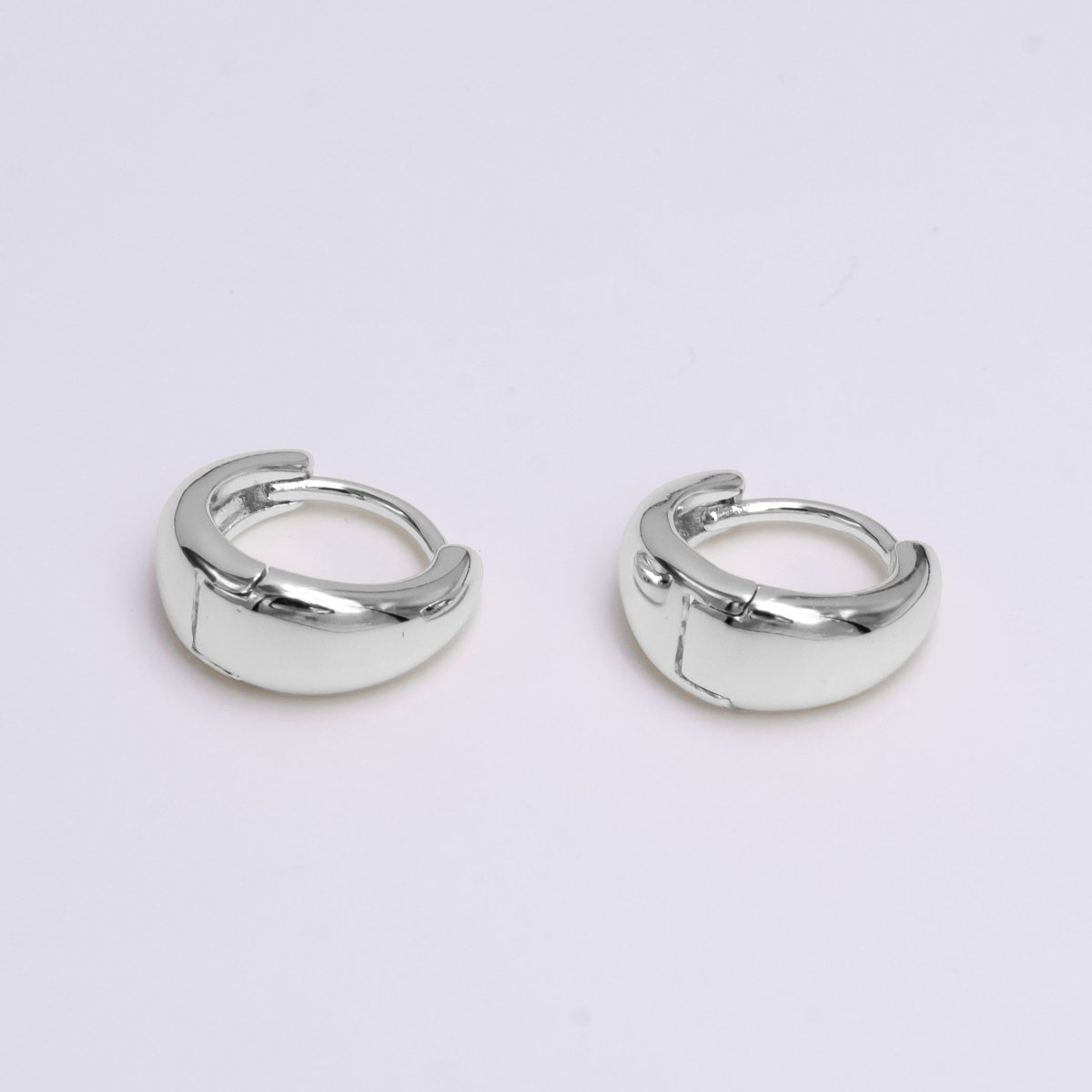 14K Gold Filled 13mm Minimalist Dome Huggie Earrings | AE578
