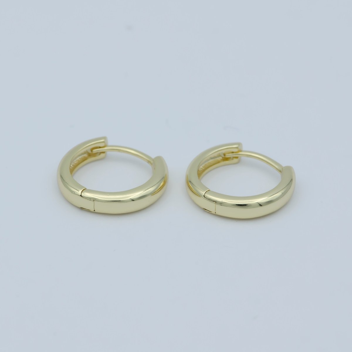 14K Gold Filled 13mm Minimalist Huggie Earrings in Gold & Silver | AB1165 AD171