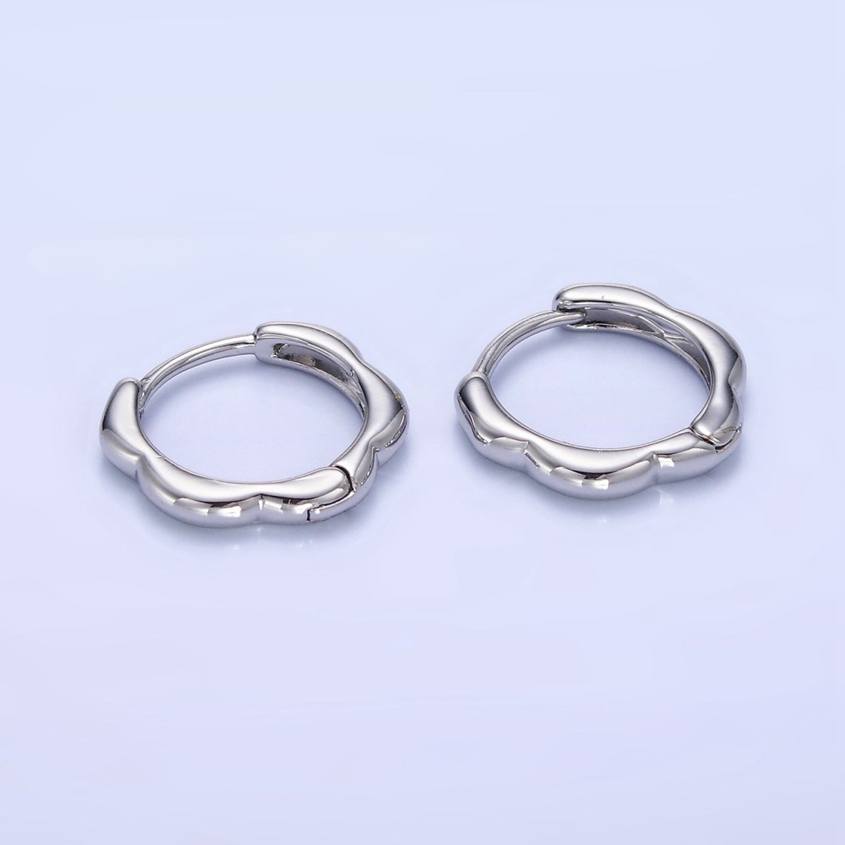 14K Gold Filled 13mm Rounded Huggie Earrings in Gold & Silver | P478 P479