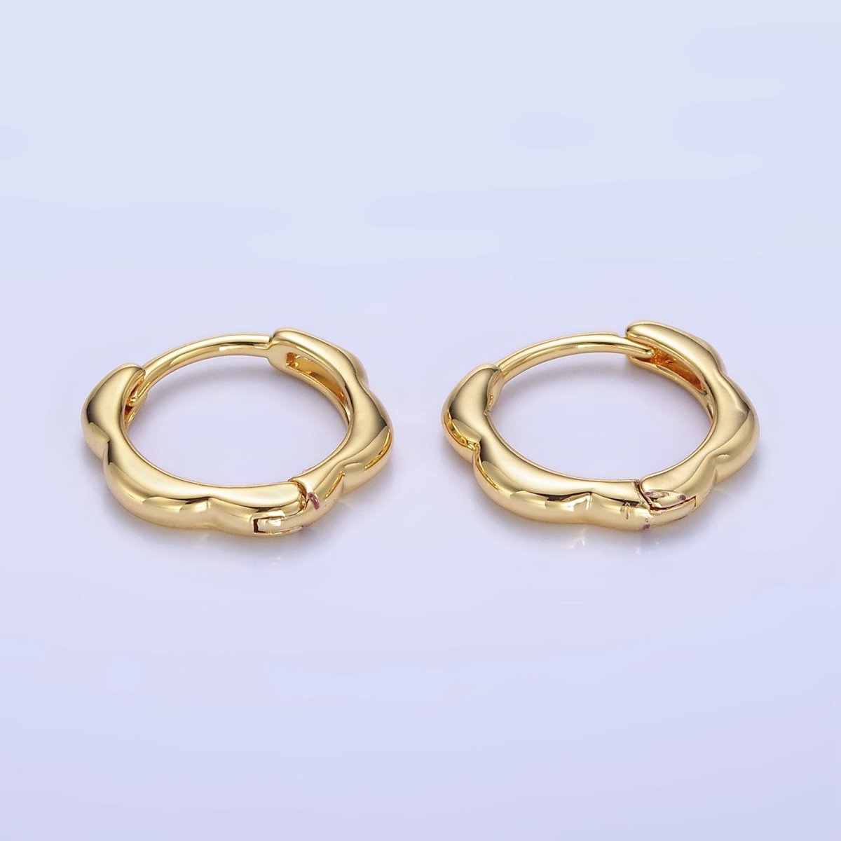 14K Gold Filled 13mm Rounded Huggie Earrings in Gold & Silver | P478 P479