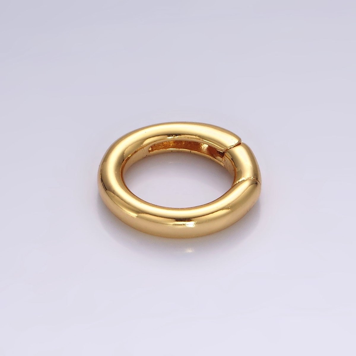 14K Gold Filled 14.5mm, 10mm Push Round Spring Gate Ring Jewelry Closure Findings Supply | Z570