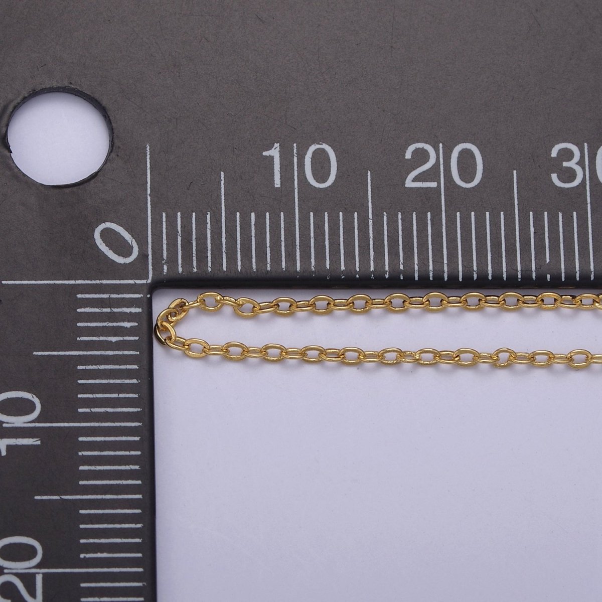 14K Gold Filled 1.4mm Dainty Cable 18 Inch Layering Chain Necklace w. Extender | WA-734 Clearance Pricing - DLUXCA