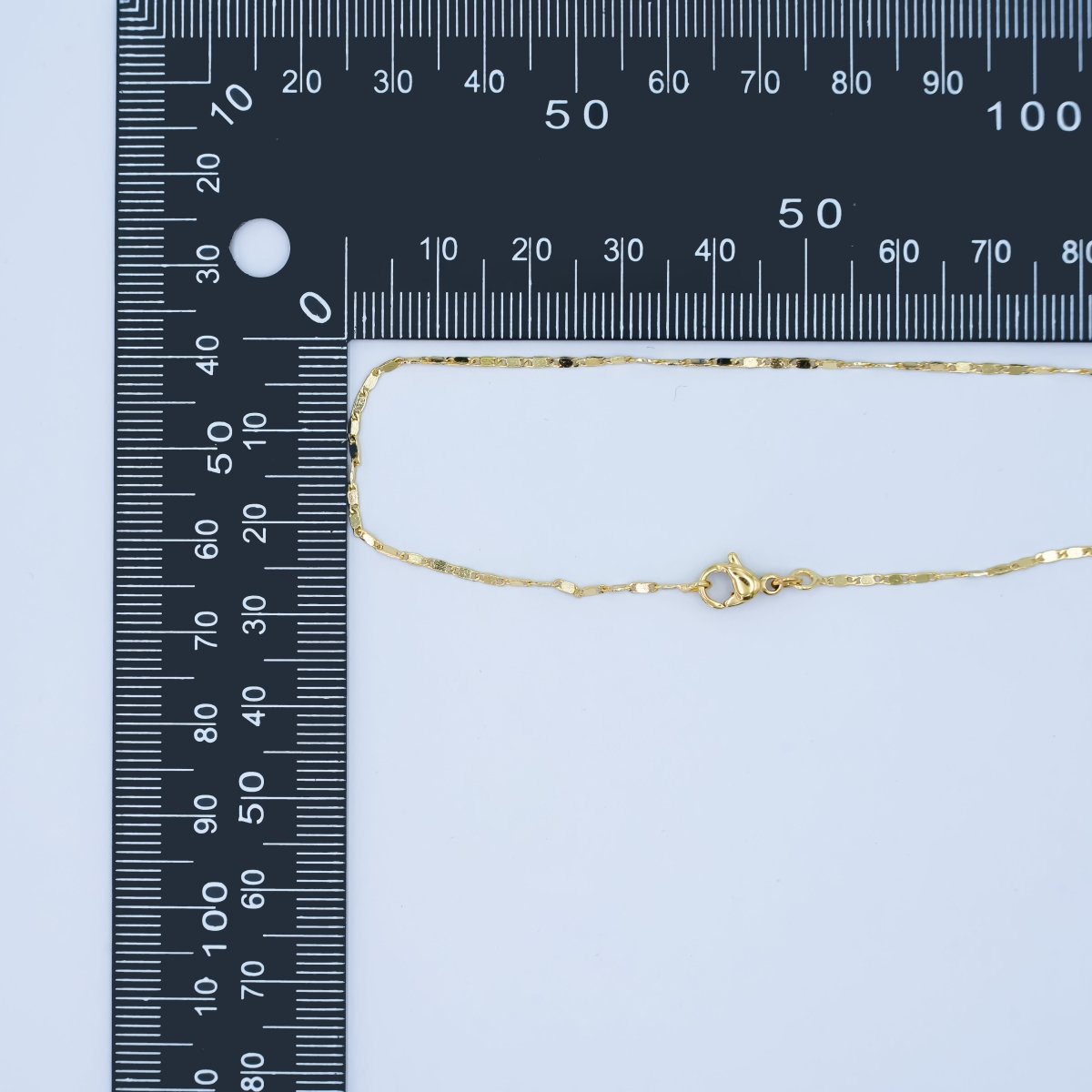 14K Gold Filled 1.4mm Flat Mariner Chain Link Layering Chain Necklace | WA - 2754 - DLUXCA