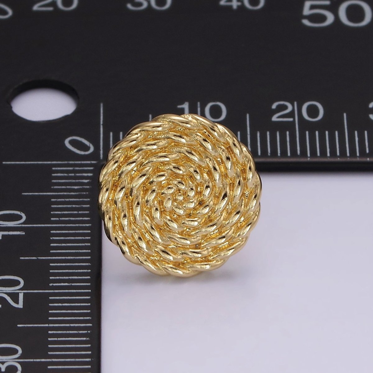 14K Gold Filled 15mm Croissant Circle Round Minimalist Stud Earrings in Gold & Silver | V481 V482