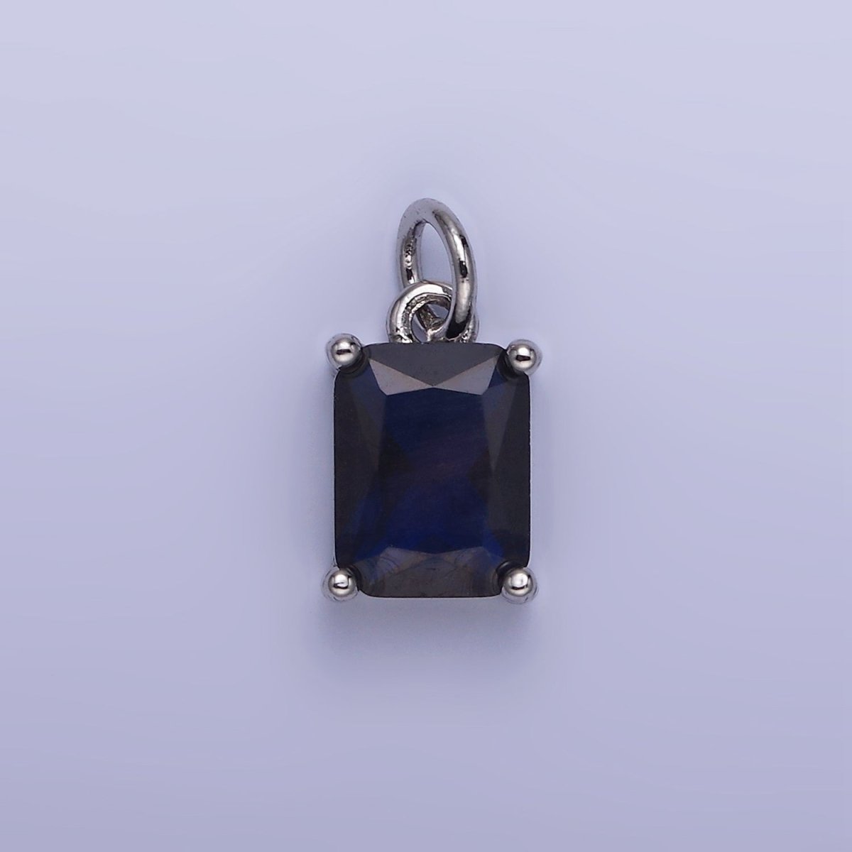 14K Gold Filled 15mm CZ Cubic Zirconia Baguette Charm in Gold & Silver | W607 - W622
