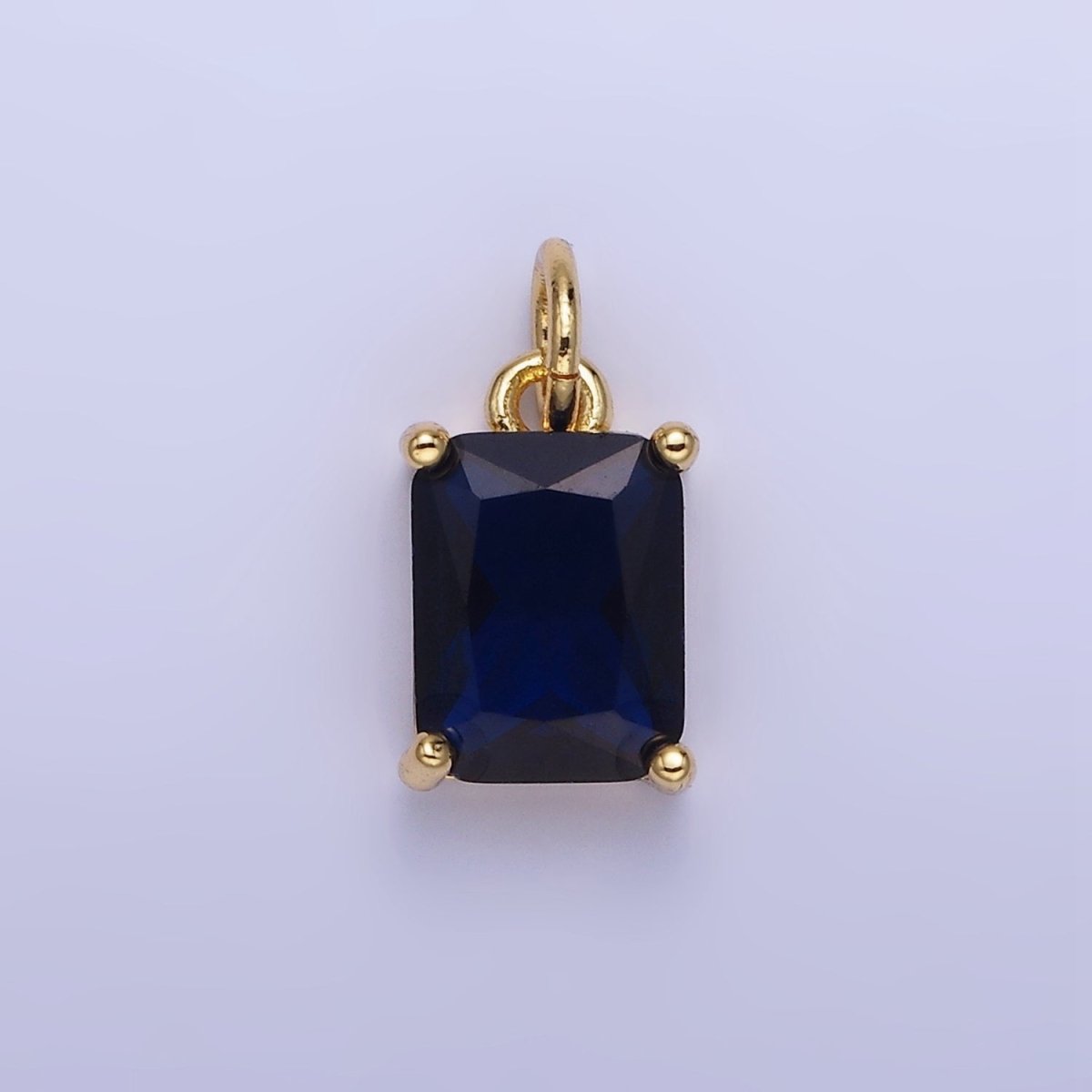 14K Gold Filled 15mm CZ Cubic Zirconia Baguette Charm in Gold & Silver | W607 - W622