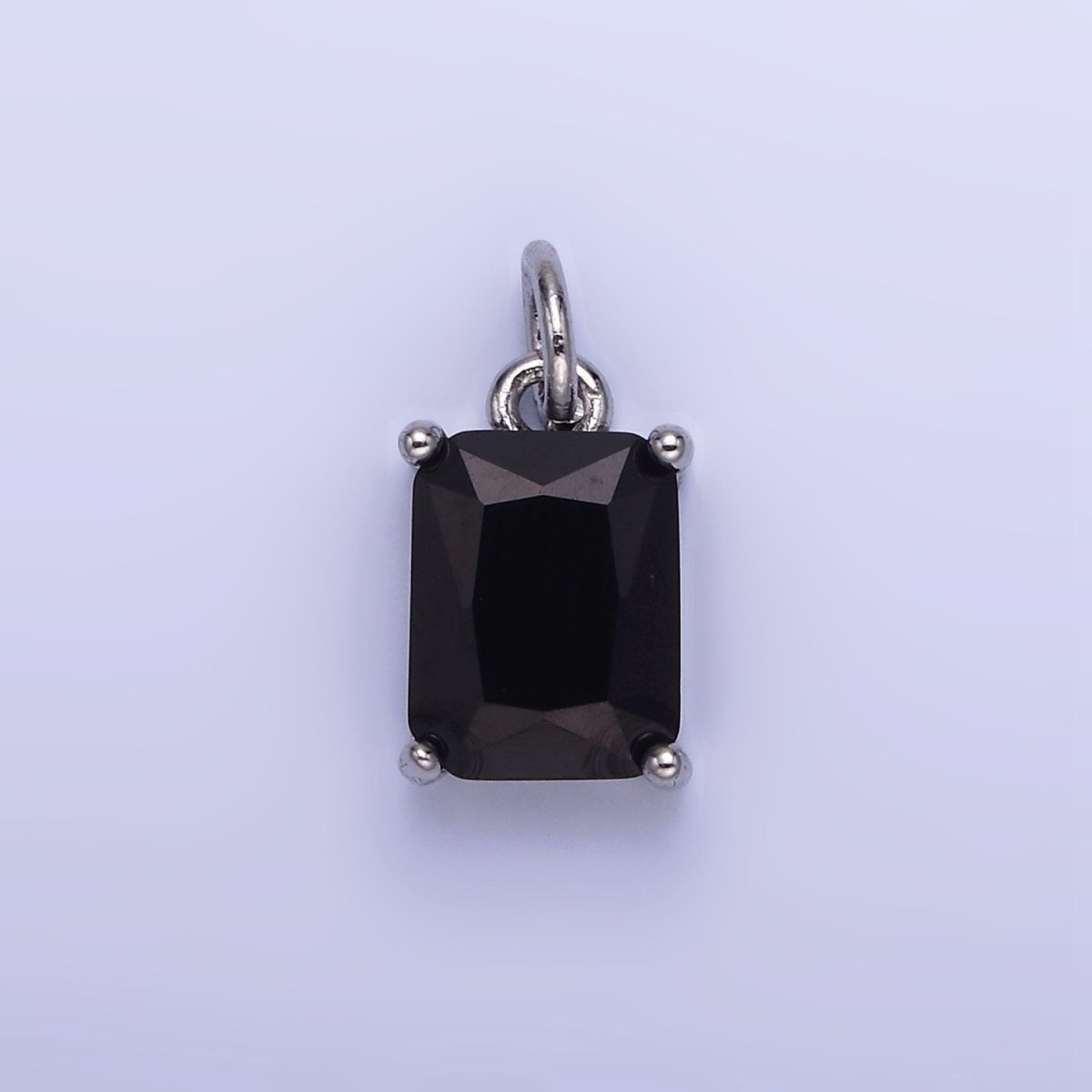 14K Gold Filled 15mm CZ Cubic Zirconia Baguette Charm in Gold & Silver | W607 - W622