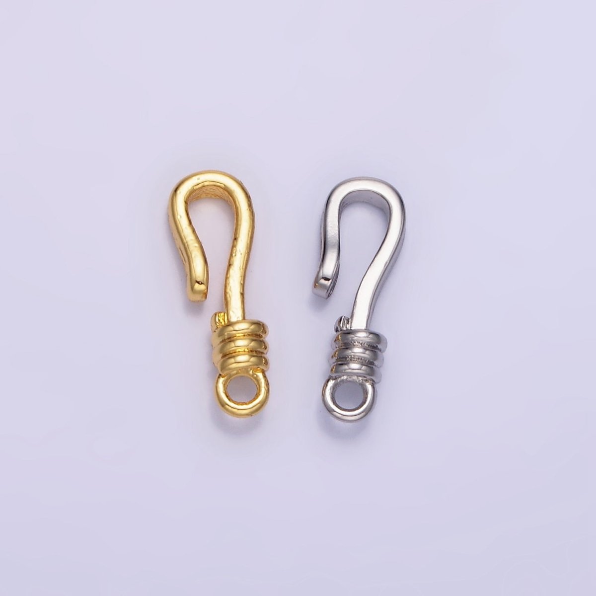 14K Gold Filled 15mm Hook Closure Findings in Gold & Silver | Z733