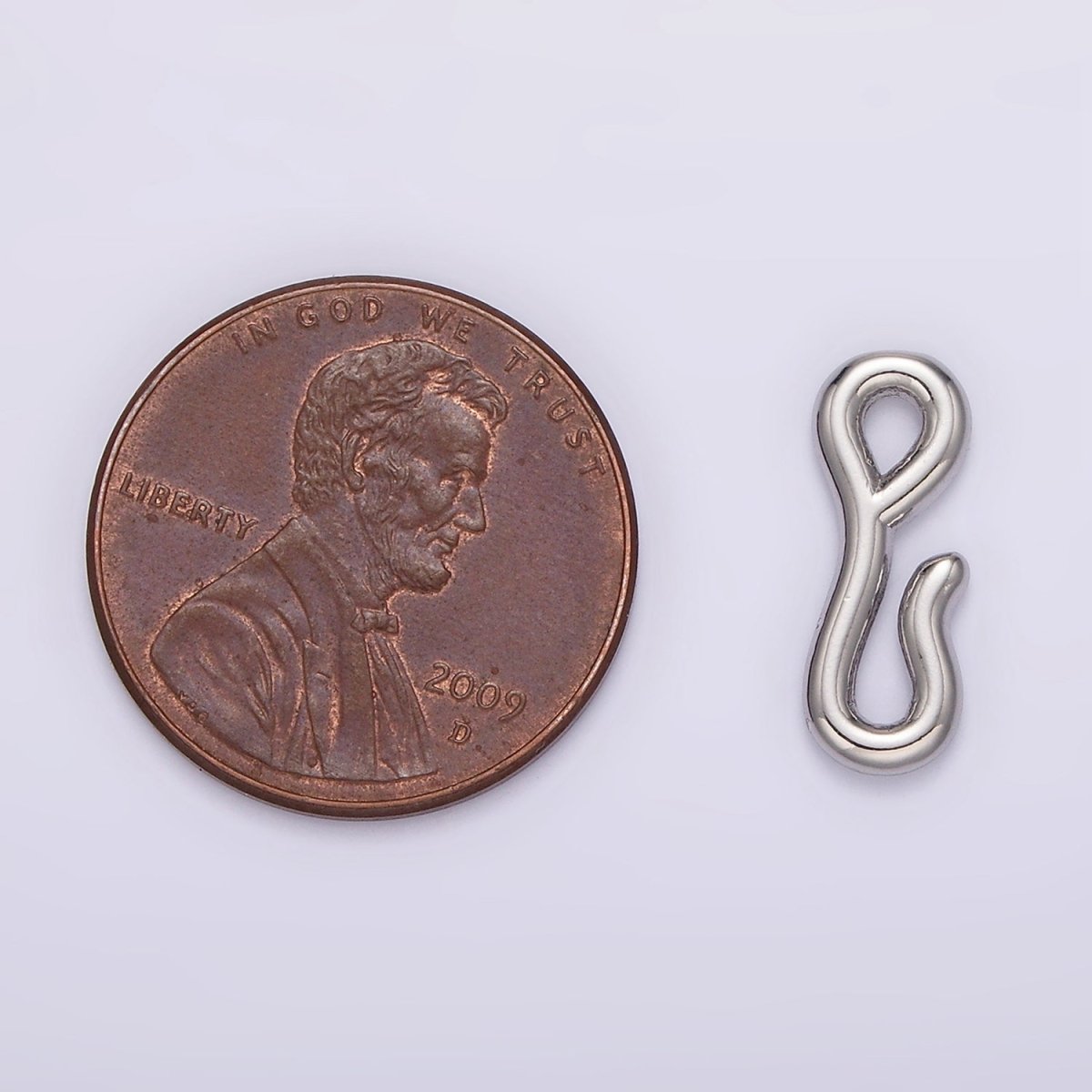 14K Gold Filled 15mm Minimalist Wiggly Hook Closure Supply Findings in Gold & Silver | Z652