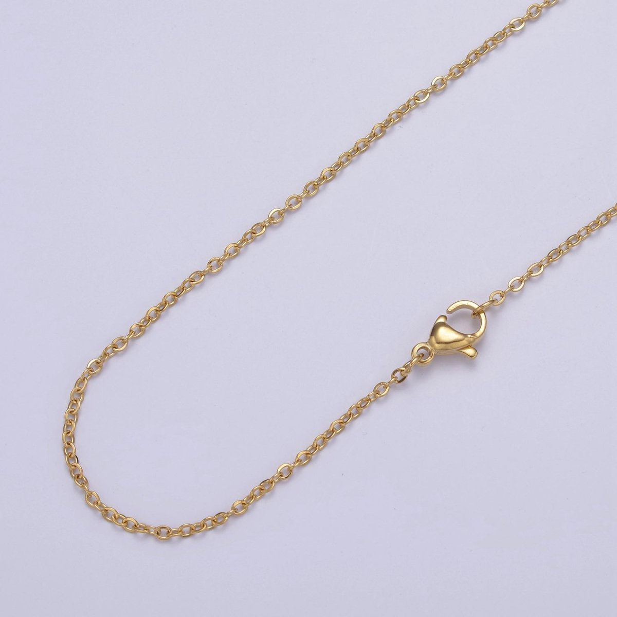 14K Gold Filled 1.6mm Dainty Cable 18.5 Inch Layering Chain Necklace in Gold & Silver | WA-732 WA-733 Clearance Pricing