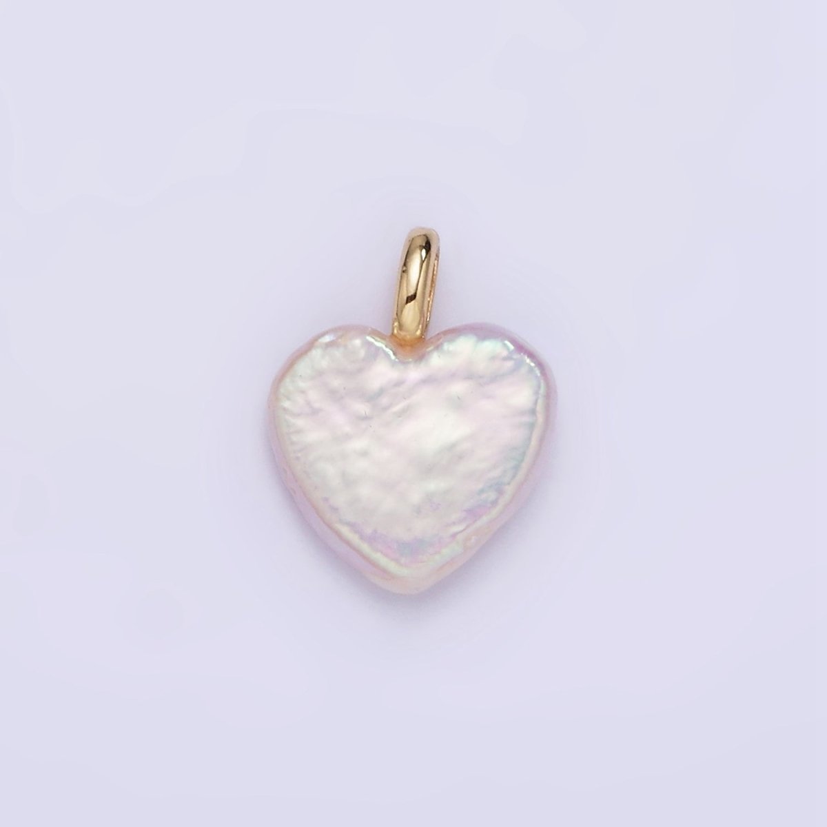 14K Gold Filled 16mm Freshwater Pearl Heart Pendant | P1855 - DLUXCA