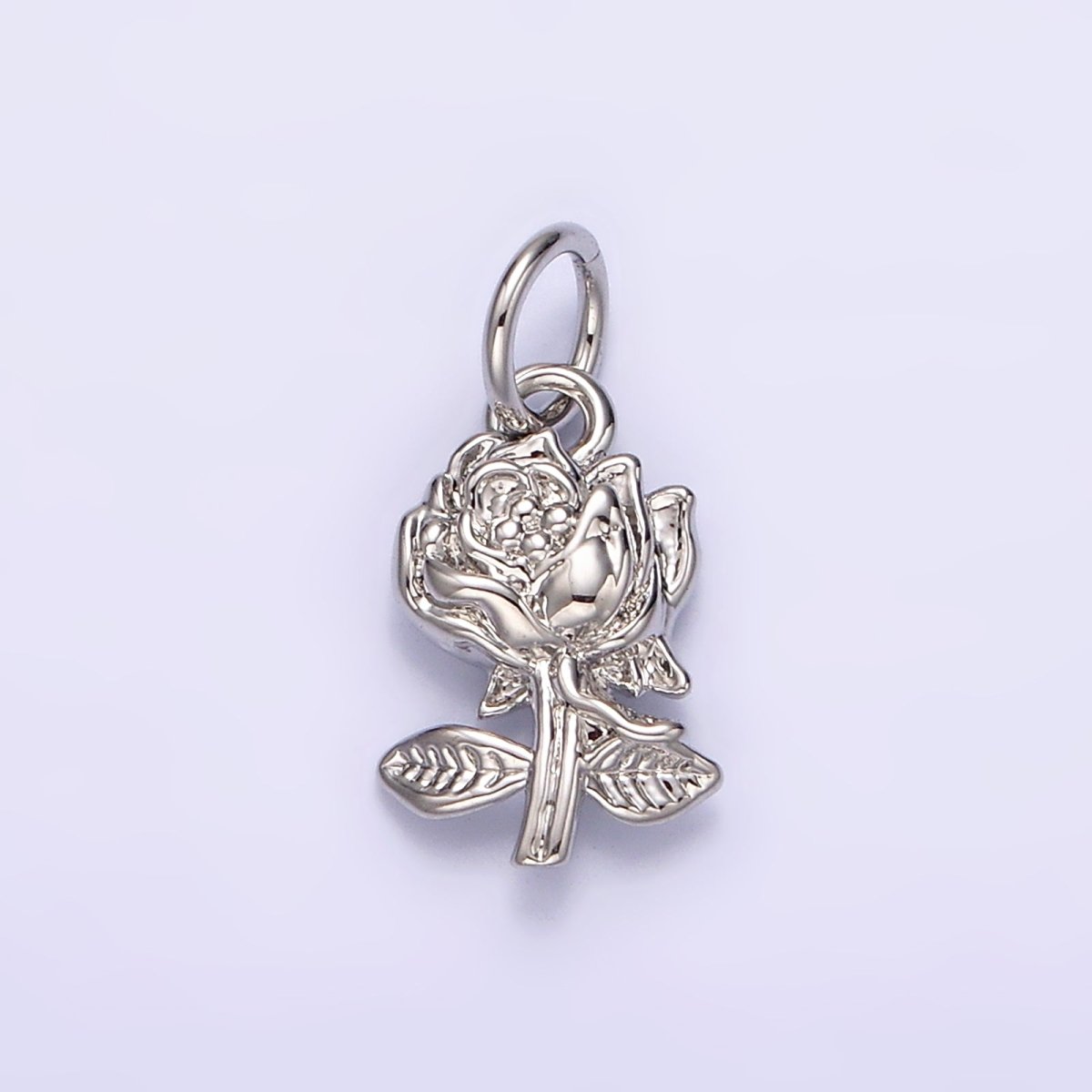 14K Gold Filled 16mm Rose Flower Nature Charm in Gold & Silver | N1112 N1113