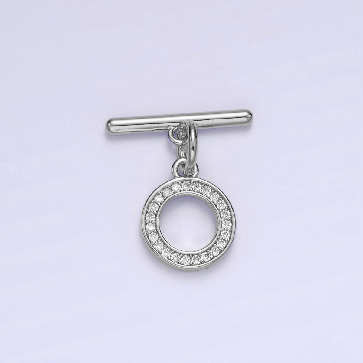 14K Gold Filled 18.5mm Micro Paved OT Toggle Clasps Closure Findings | Z714