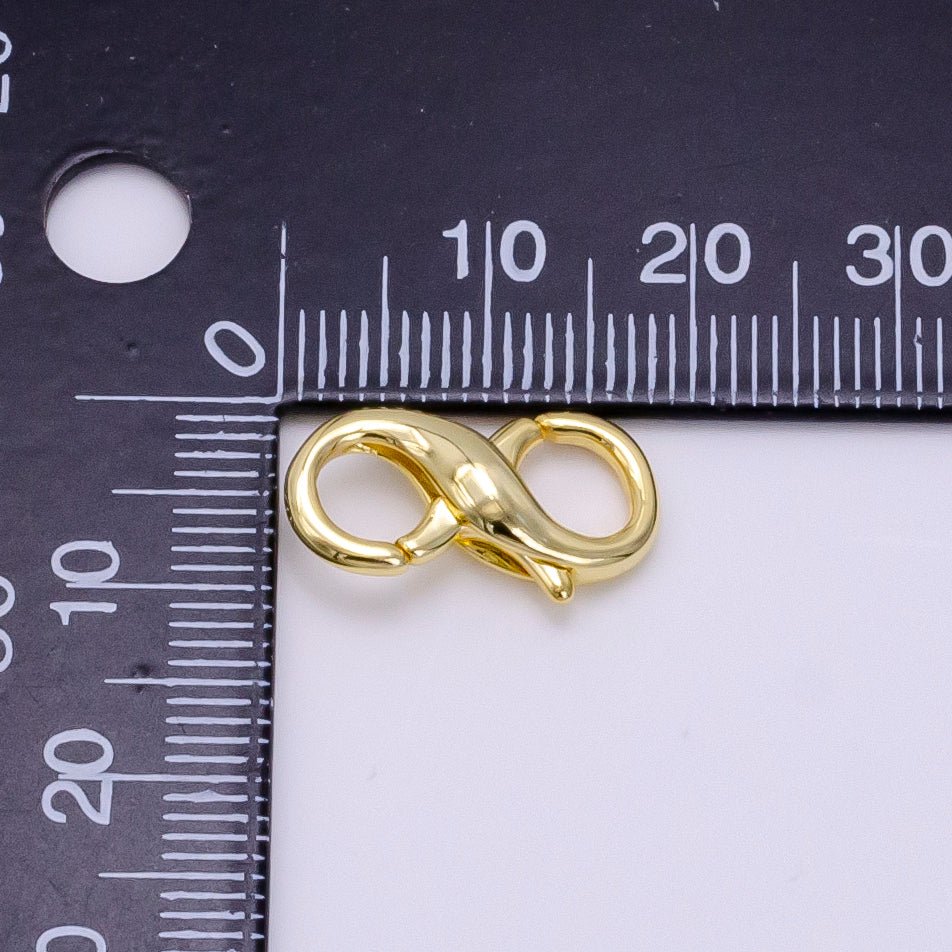 14K Gold Filled 18mm Double Lobster Claw Clasps Jewelry Finding Supply in Gold & Silver | Z683