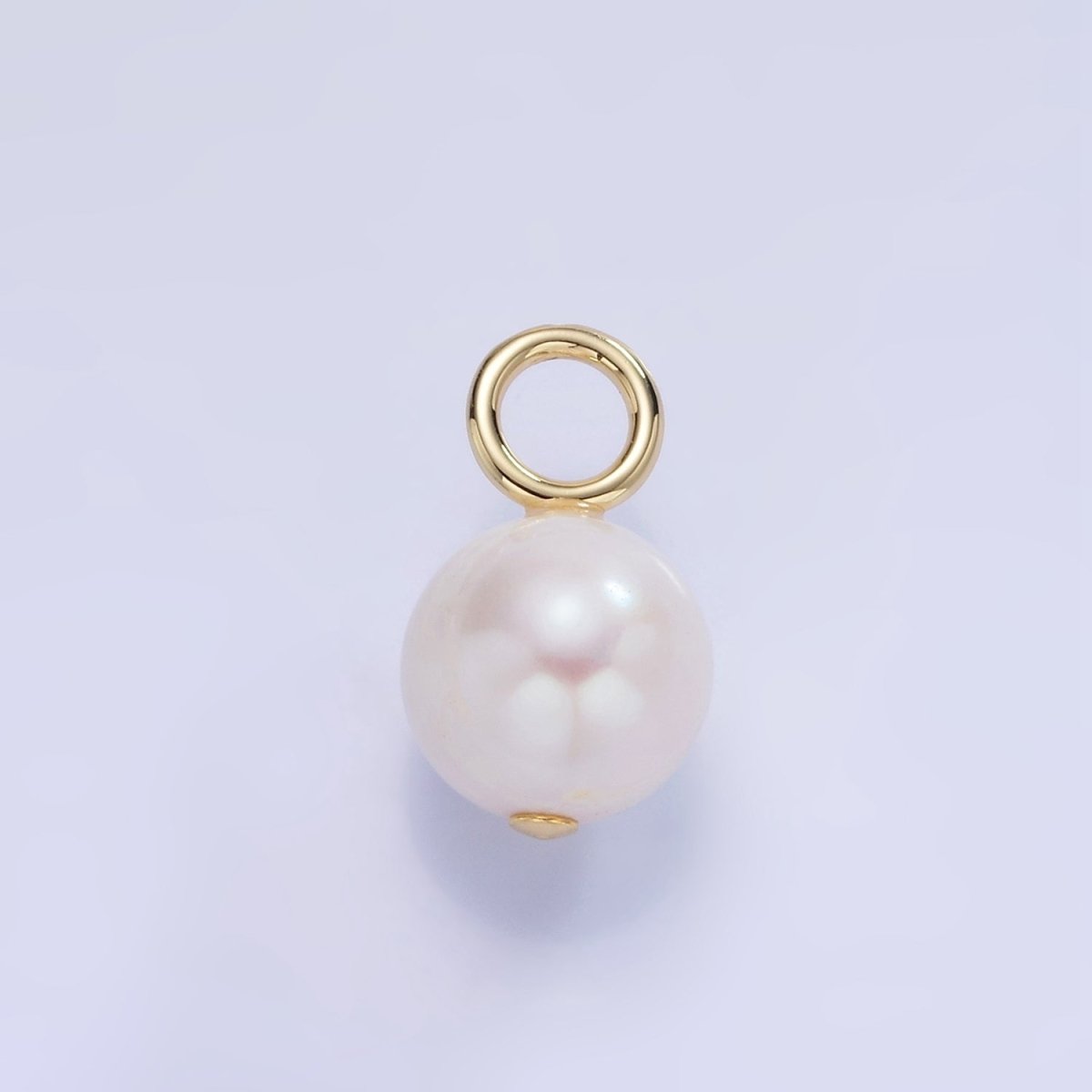 14K Gold Filled 18mm Freshwater Pearl Button Drop Pendant | P1717