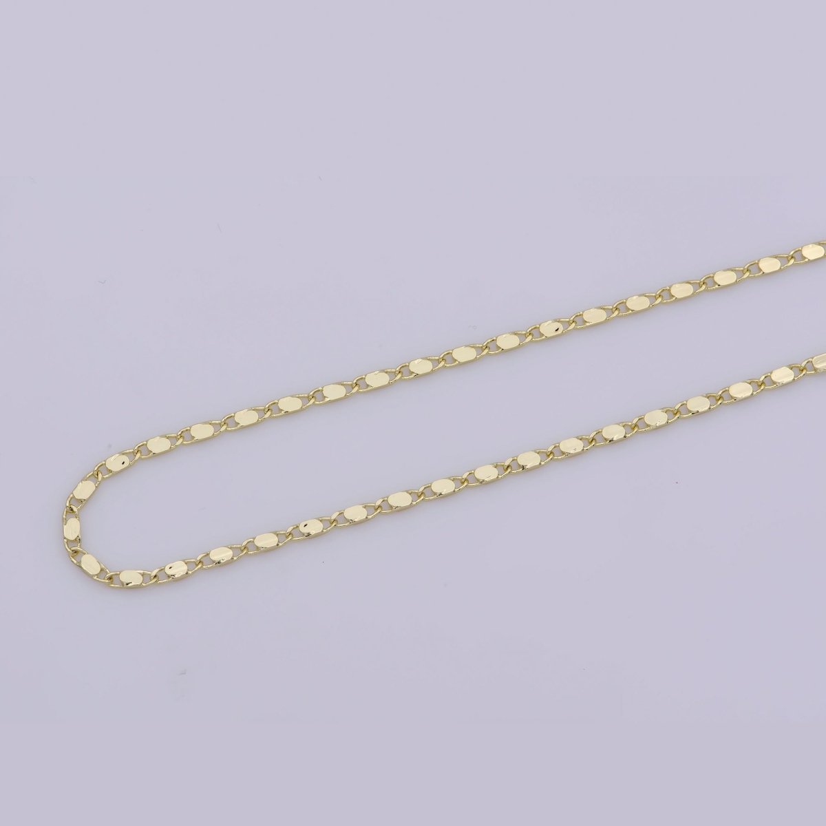 14K Gold Filled 1.8mm Mariner Anchor Link 17.7 Inch Chain Necklace | WA-279 Clearance Pricing - DLUXCA