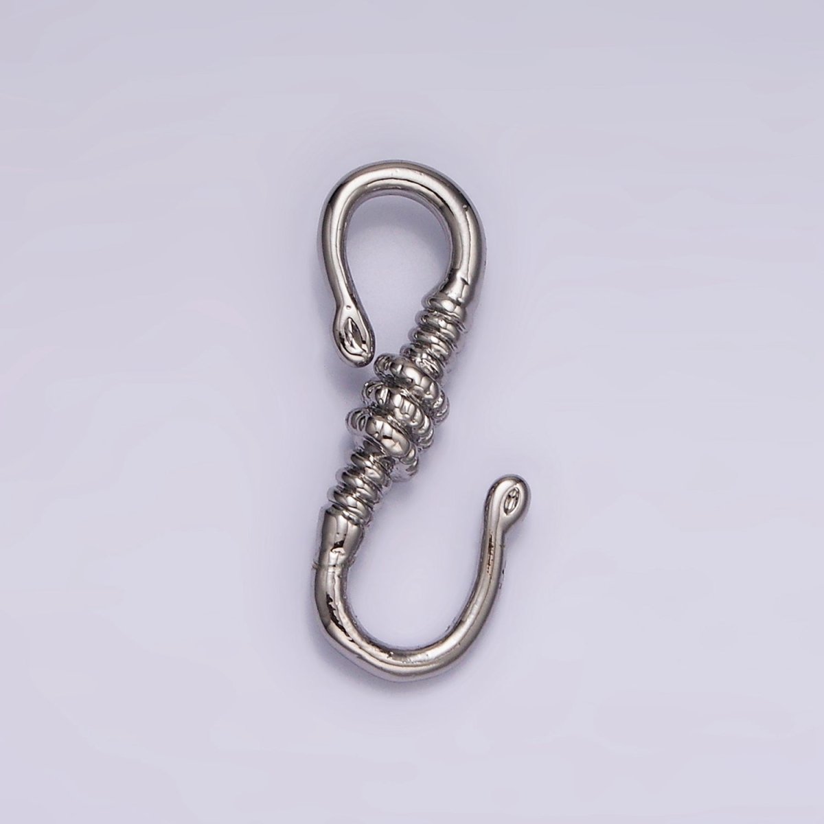 14K Gold Filled 18mm Tied Curved S-Hook Closure Findings Supply in Gold & Silver | Z657
