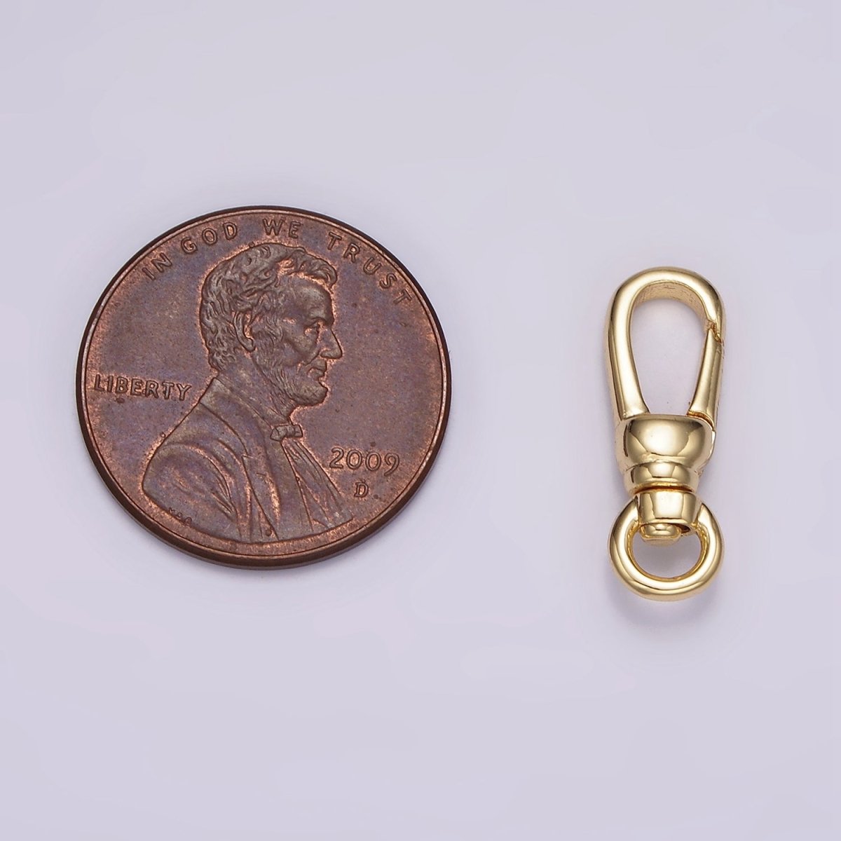 14K Gold Filled 18mm Trigerless Swivel Oblong Push Gate Closure Finding in Gold & Silver | Z638