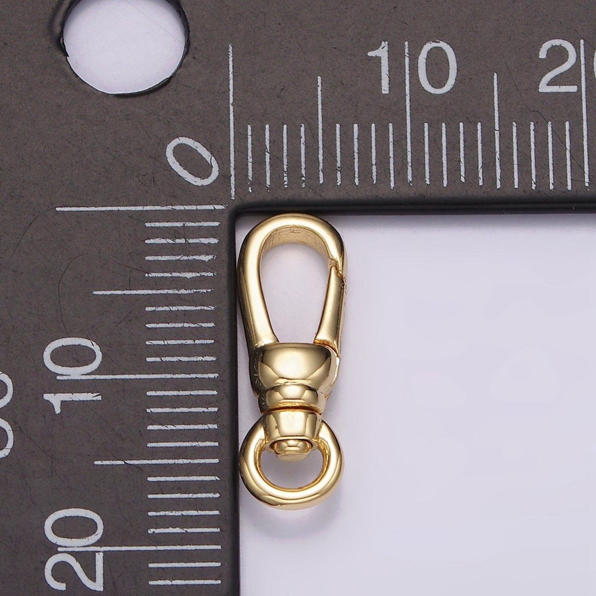 14K Gold Filled 18mm Trigerless Swivel Oblong Push Gate Closure Finding in Gold & Silver | Z638
