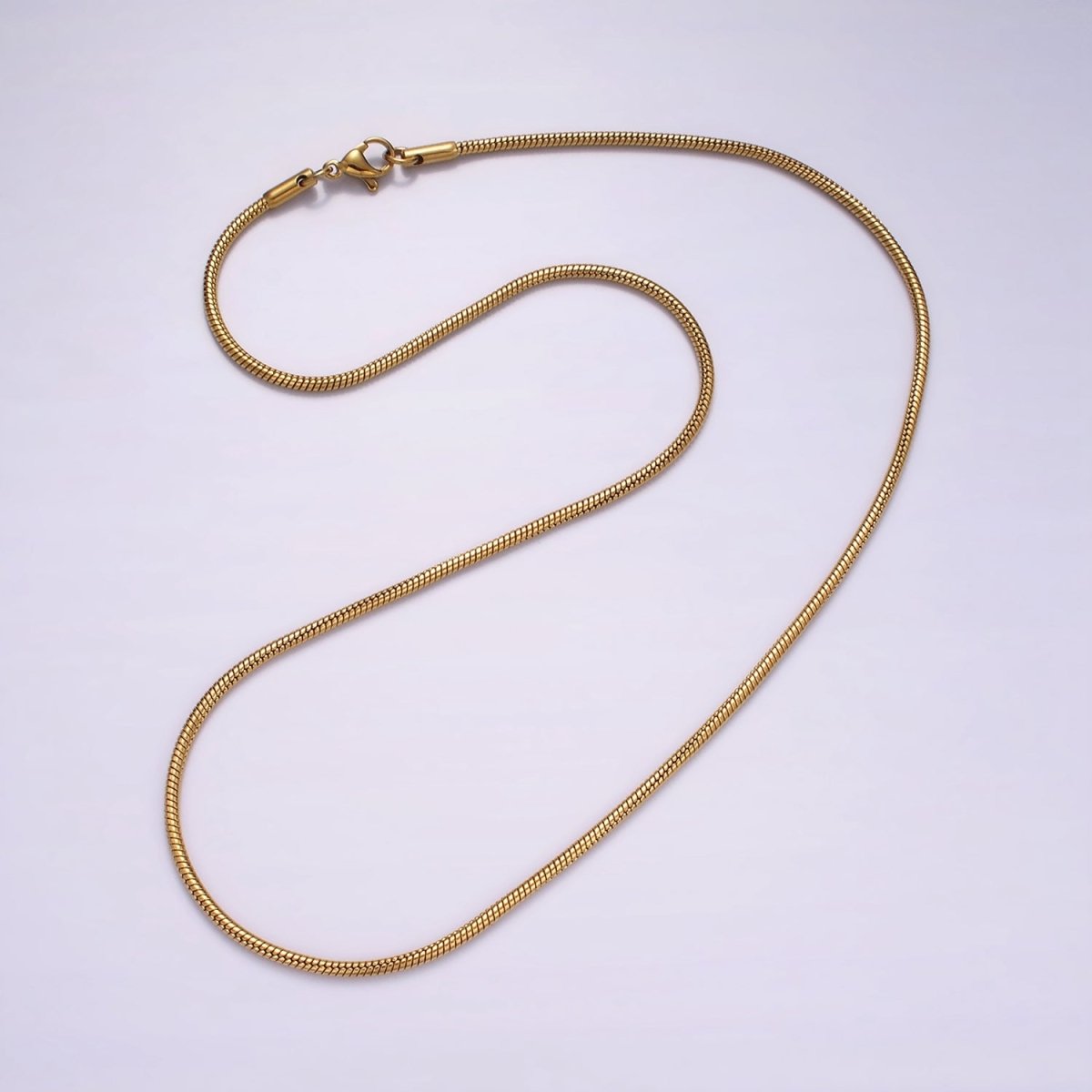 14K Gold Filled 1.8mm Wide Cocoon Herringbone Chain 18 Inch Necklace | WA-2373