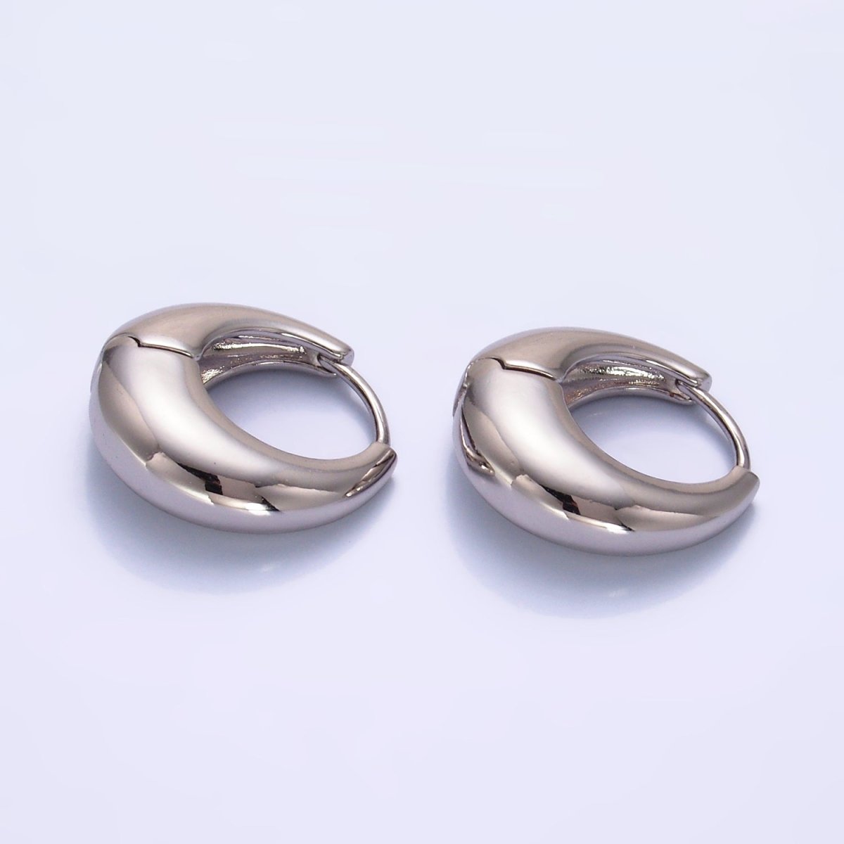 14K Gold Filled 19mm Chubby Dome Minimalist Huggie Earrings | AD1432 AD088