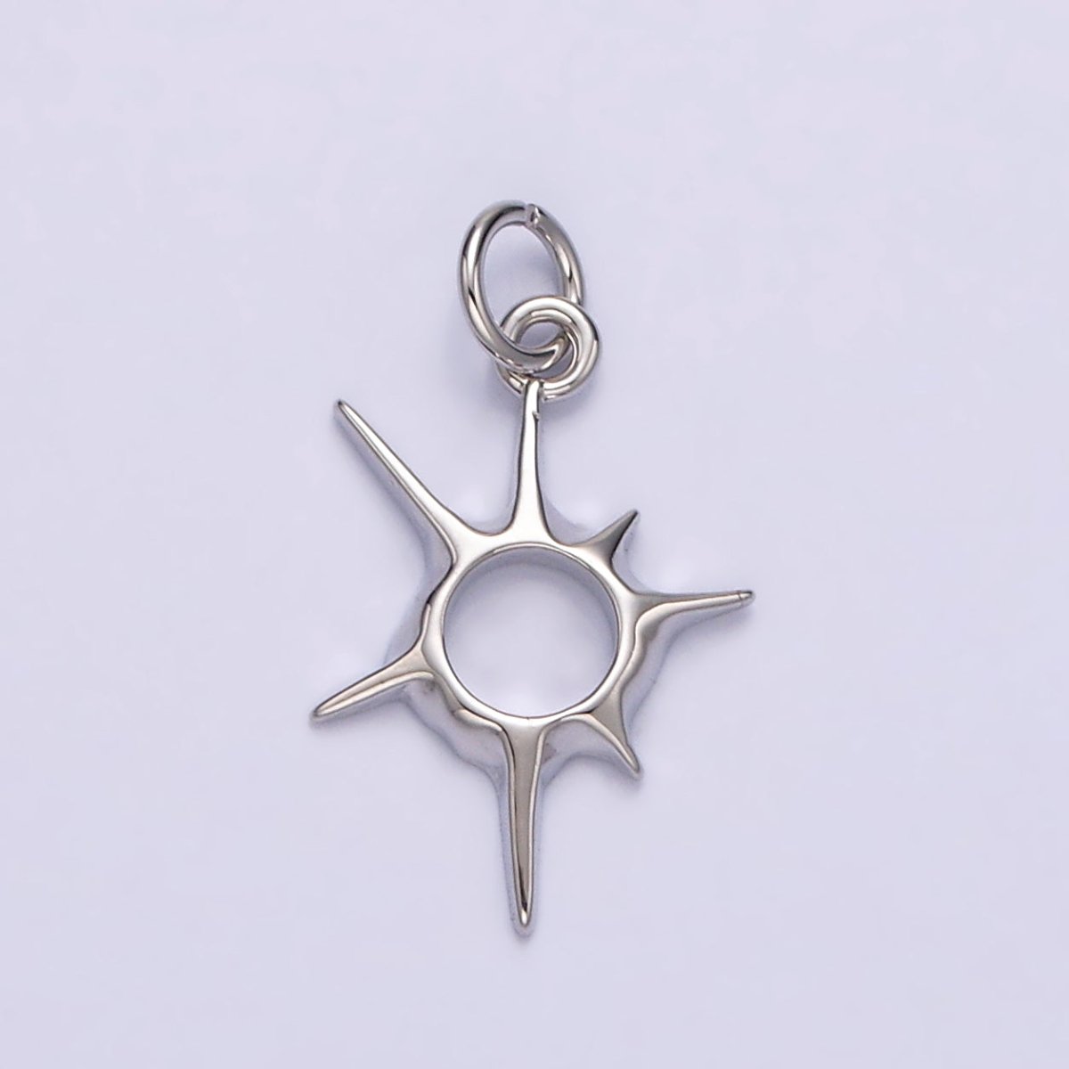 14K Gold Filled 20mm, 30mm Open Abstract Celestial Sun Ray Charm in Gold & Silver N-1108 N-1109 N-1116 N-1117