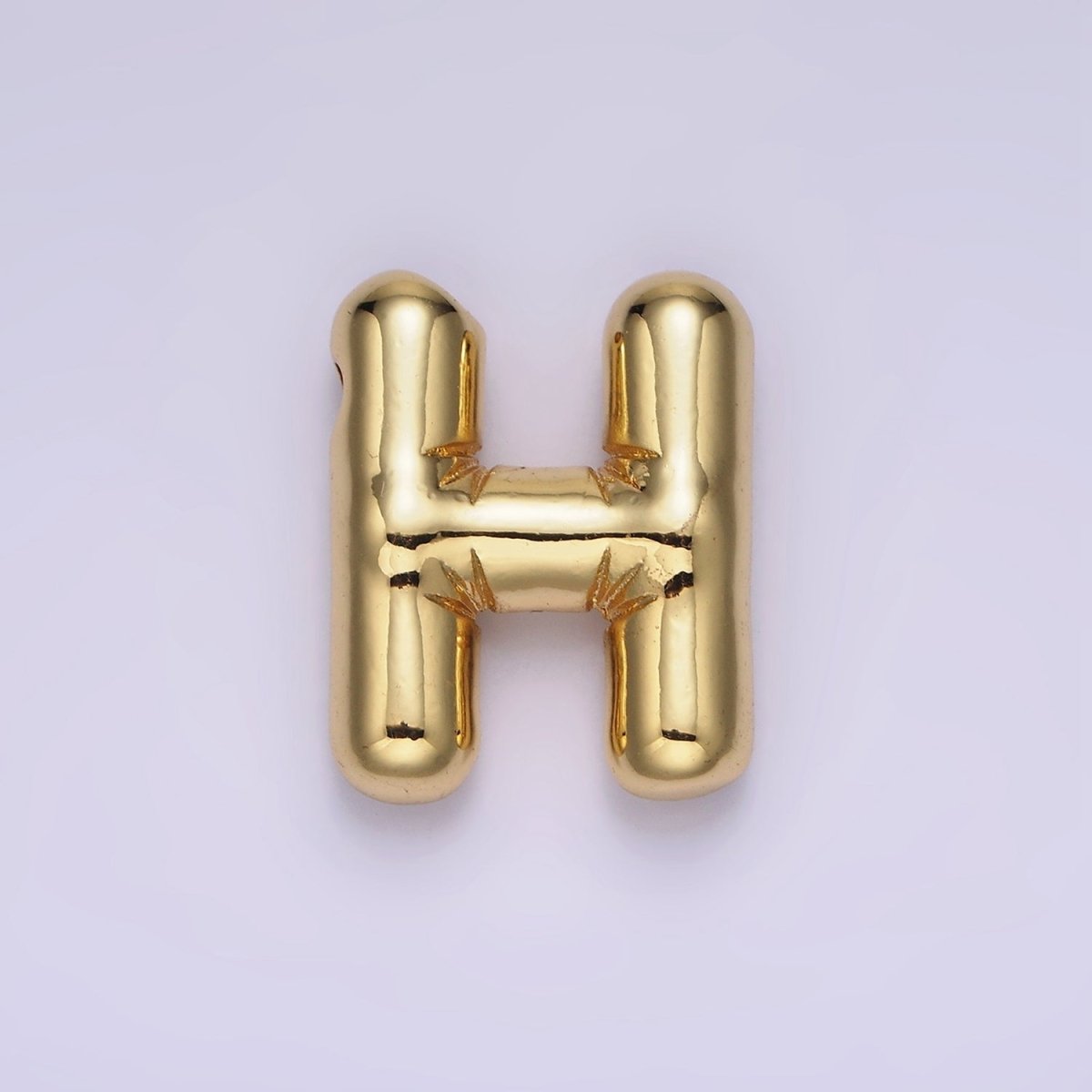 14K Gold Filled 20mm Chubby Balloon Initial Letter Pendant | A1067-A1079