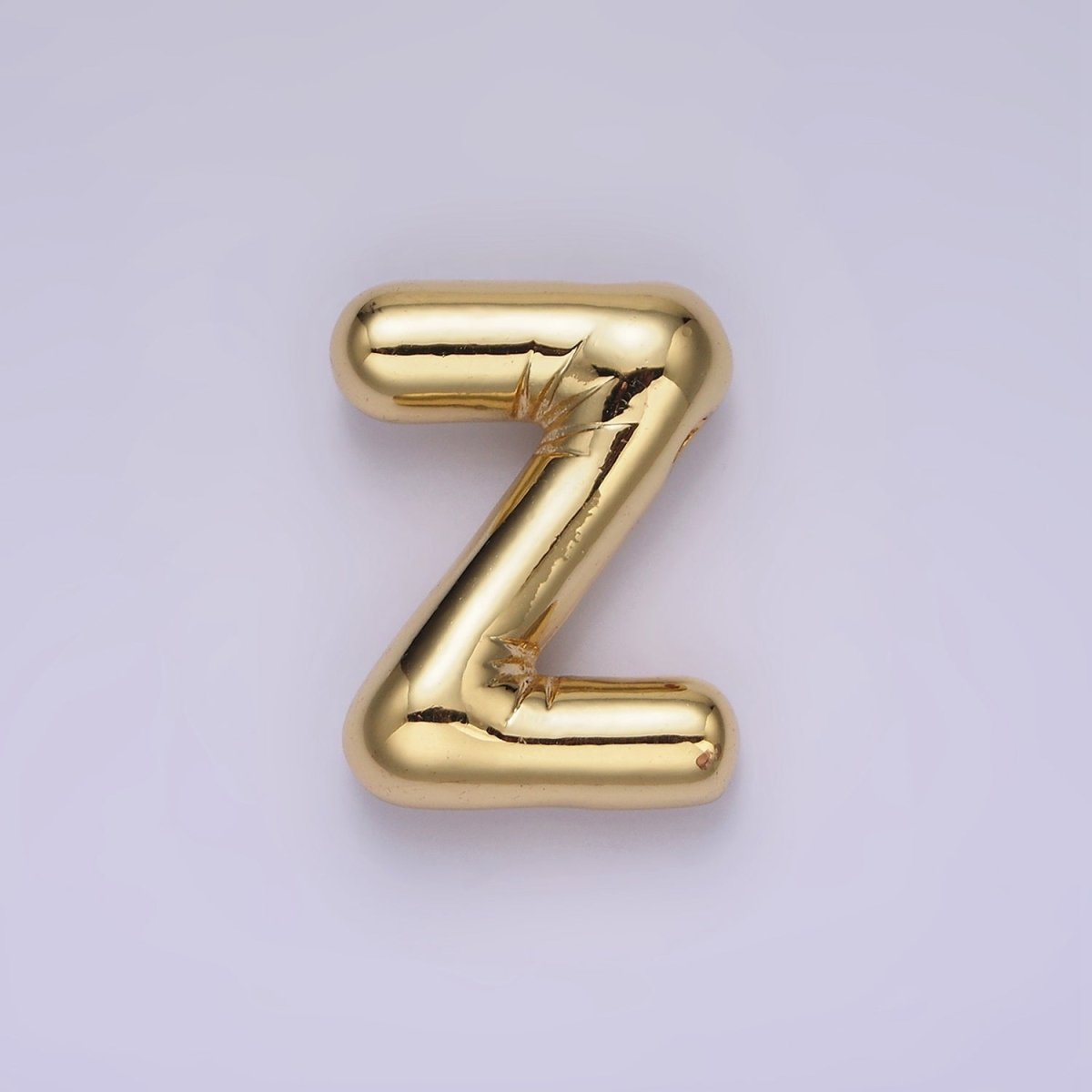 14K Gold Filled 20mm Chubby Balloon Initial Letter Pendant | A1067-A1079