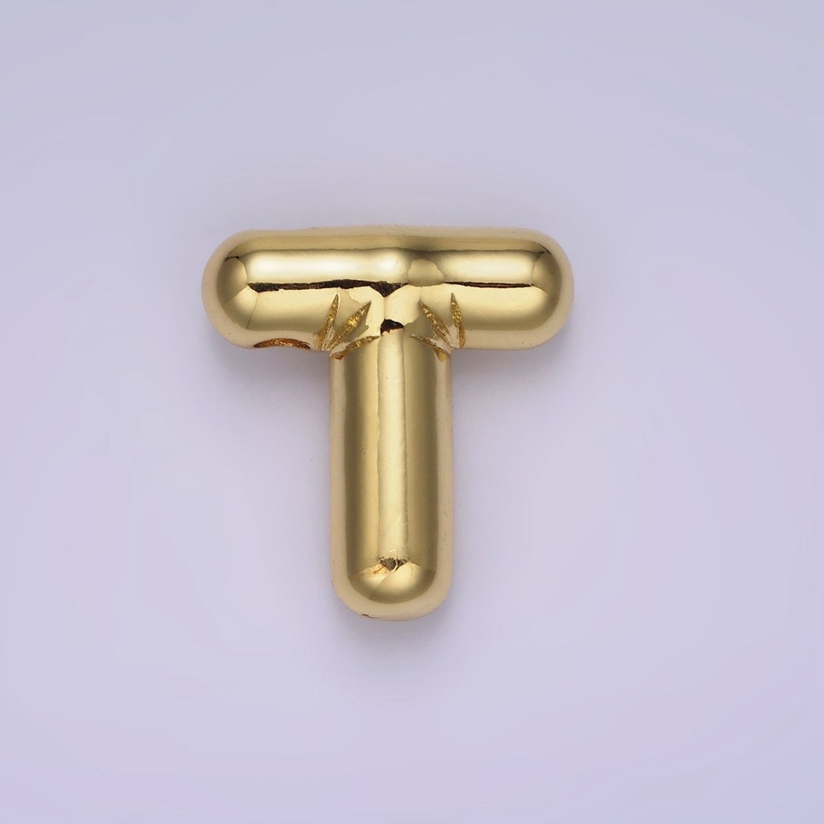 14K Gold Filled 20mm Chubby Balloon Initial Letter Pendant | A1067-A1079