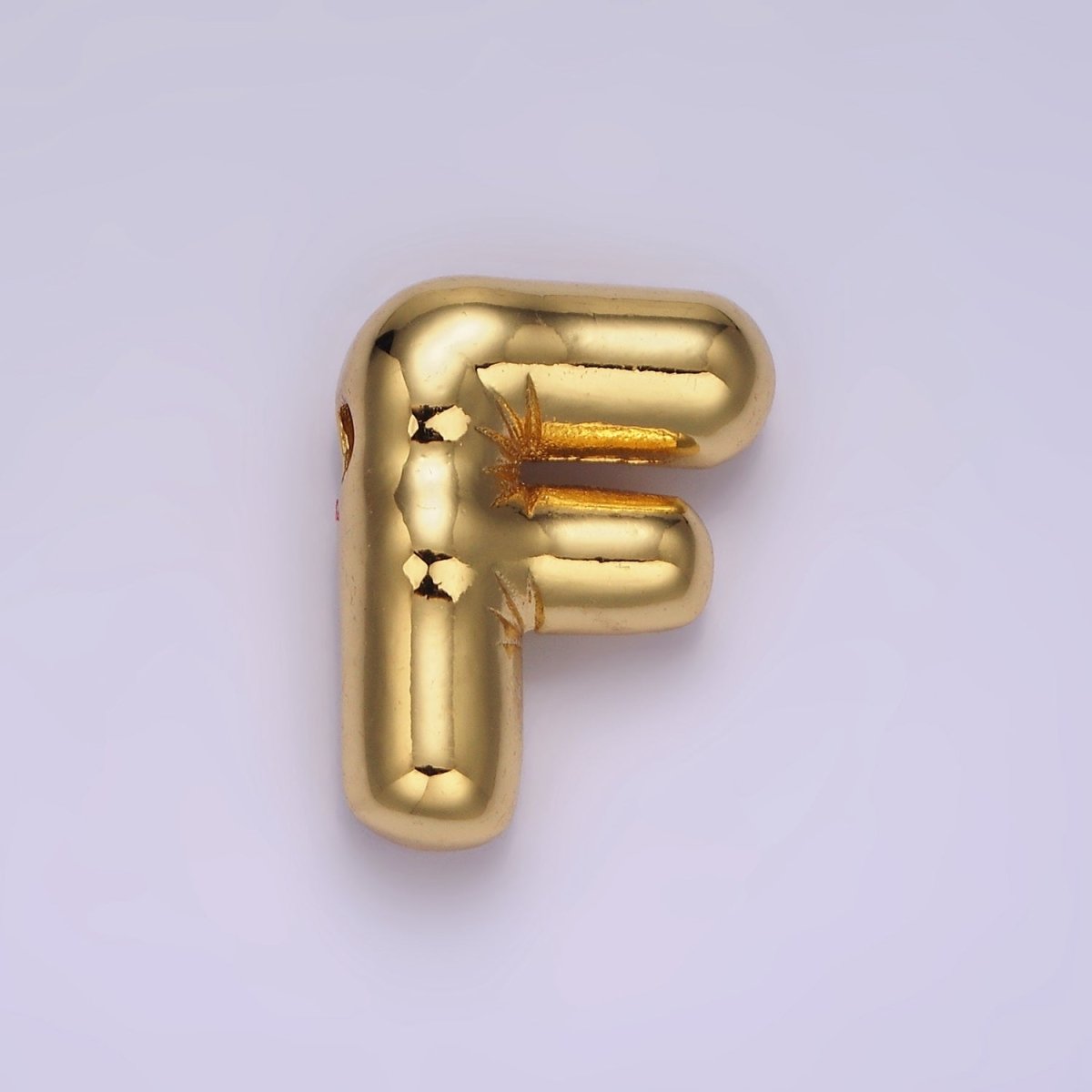 14K Gold Filled 20mm Chubby Balloon Initial Letter Pendant | A1067-A1079