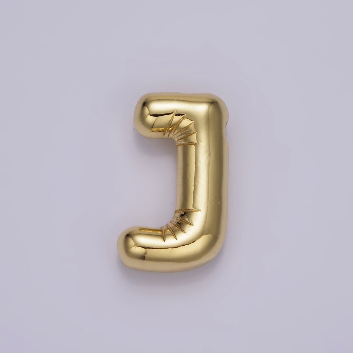 14K Gold Filled 20mm Chubby Balloon Initial Letter Pendant | A1067-A1079