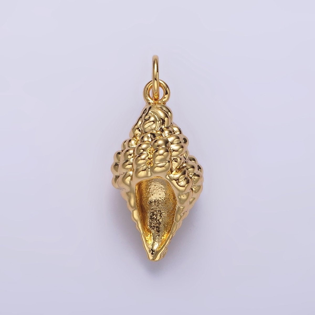 14K Gold Filled 20mm Ocean Clam Sea Shell Add-On Charm in Gold & Silver | N-1083 N-1084