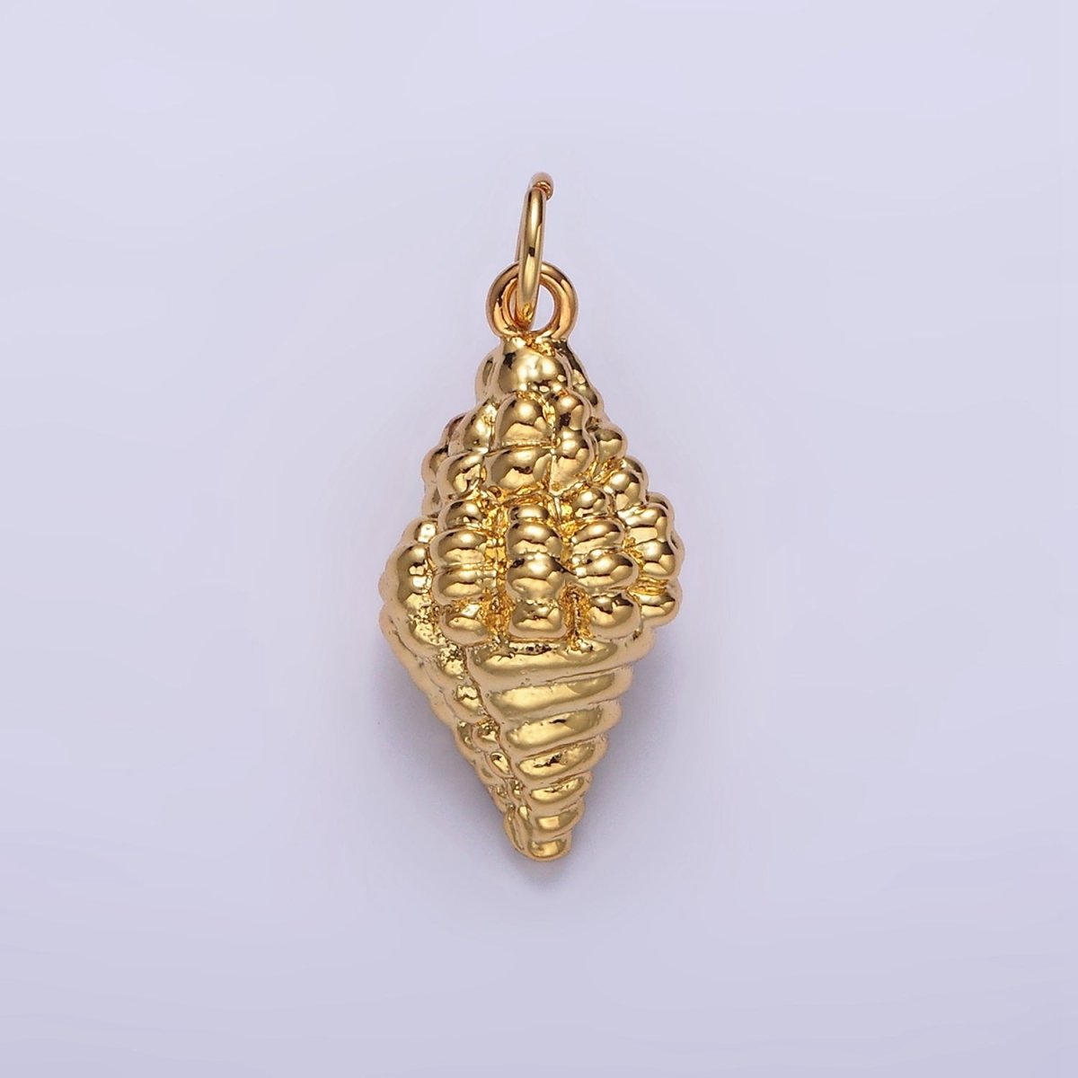 14K Gold Filled 20mm Ocean Clam Sea Shell Add-On Charm in Gold & Silver | N-1083 N-1084