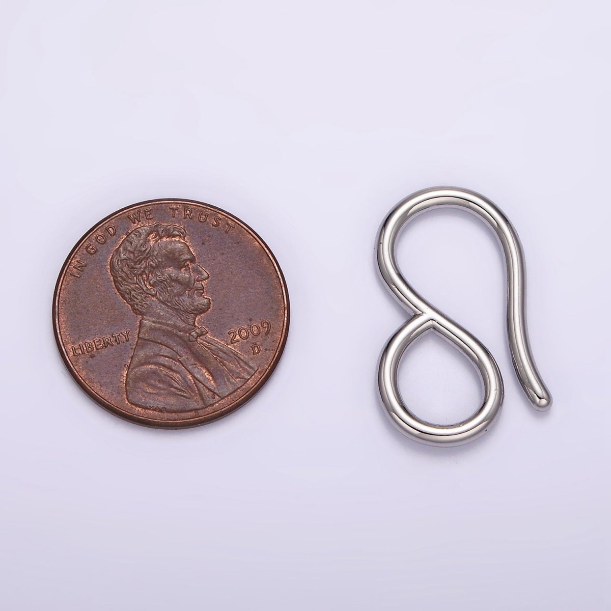 14K Gold Filled 22mm Curved Minimalist Infinity S-Hook Closure Supply Findings in Gold & Silver | Z650