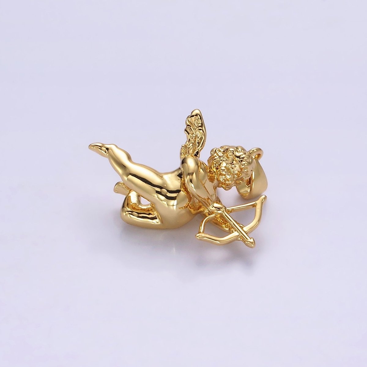 14K Gold Filled 23mm Cherub Baby Angel Mini Pendant in Gold & Silver | N1268 N1269