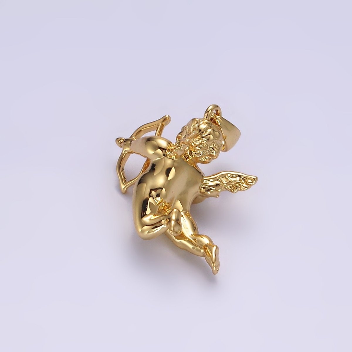 14K Gold Filled 23mm Cherub Baby Angel Mini Pendant in Gold & Silver | N1268 N1269