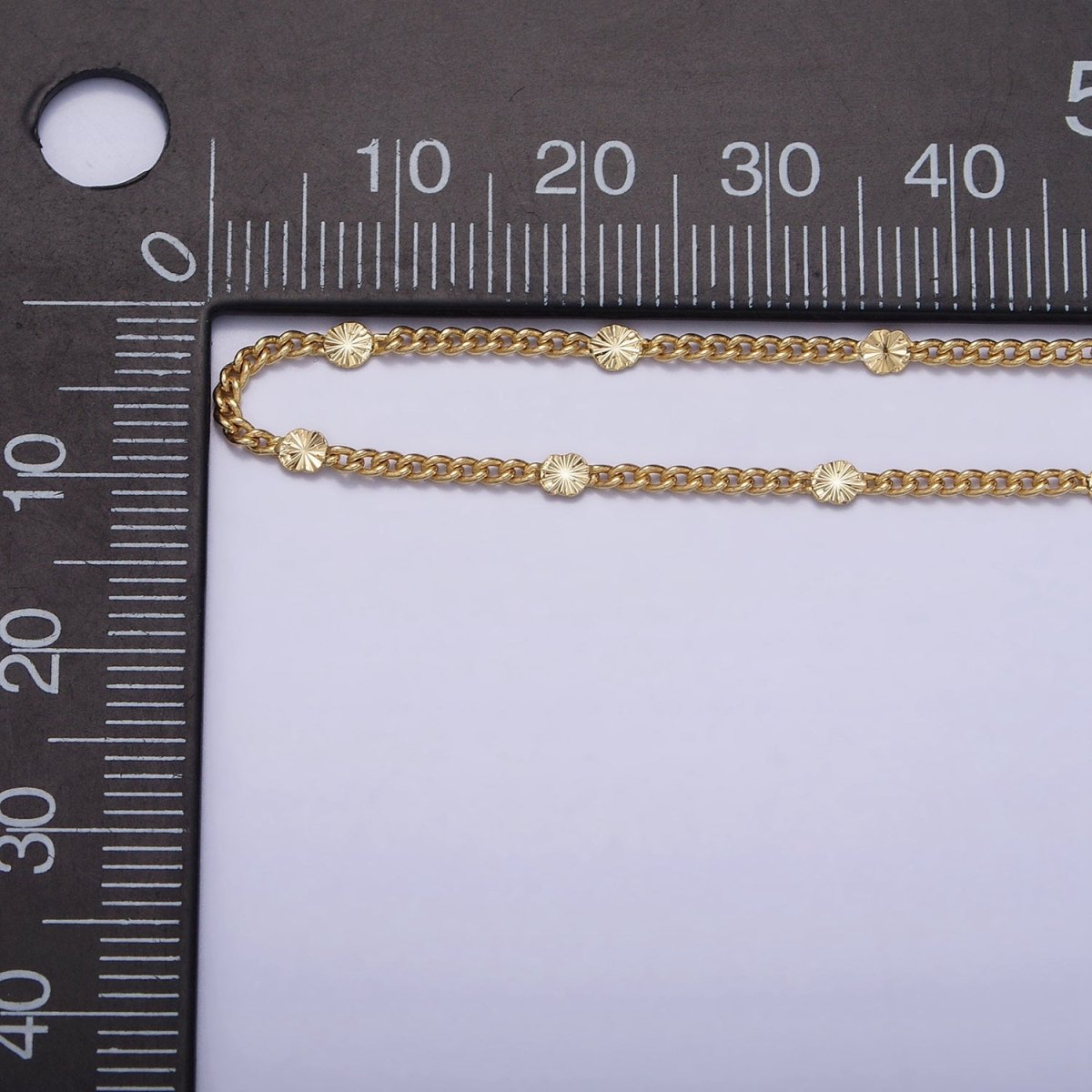 14K Gold Filled 2.3mm Sunburst Curb 20 Inch Layering Chain Necklace w. Extender | WA-1735 Clearance Pricing