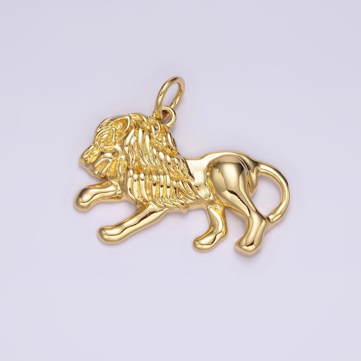 14K Gold Filled 24mm Lion Animal Minimalist Charm | N1527