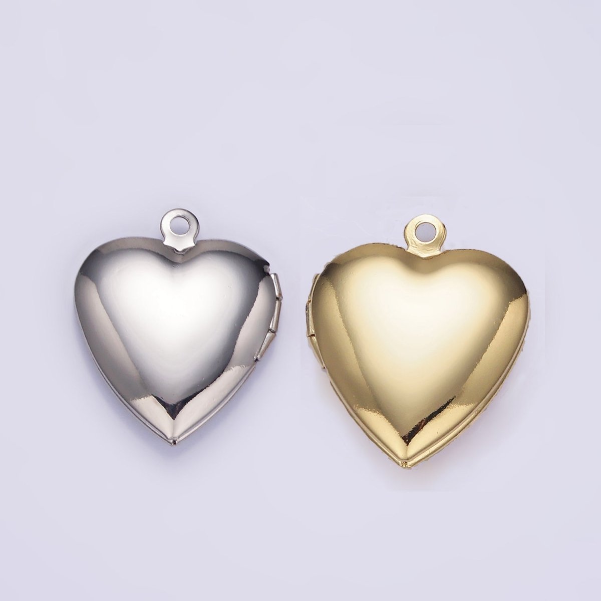 14K Gold Filled 24mm Minimalist Heart Locket Pendant | D316