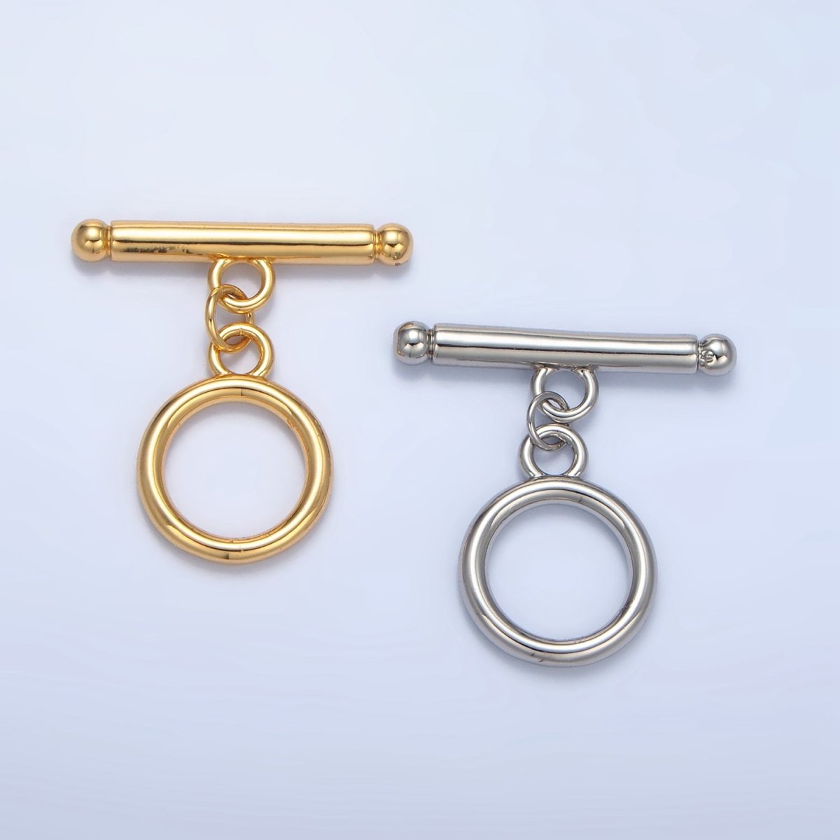 14K Gold Filled 24mm Minimalist Toggle Clasps Closure Findings in Gold & Silver | L614/K175 K121