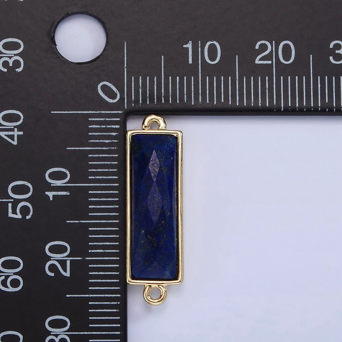 14K Gold Filled 25.5mm Labradorite, Lapis Lazuli, Amethyst Filigree Rectangular Connector | G-093 - G-095